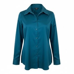Talbots  Women's Teal Button-Down Shirt